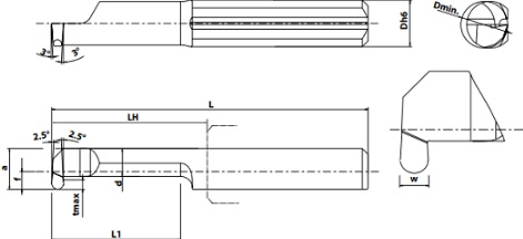 VHM Groefbeitel met radius G2