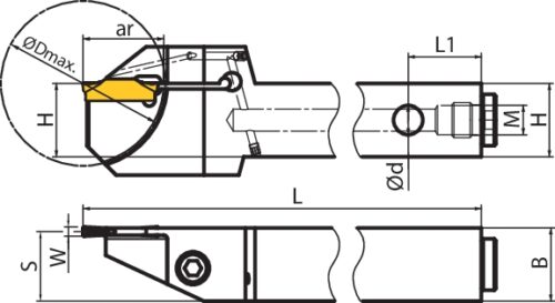 QE.D-DGC Steekhouder met koelkanaal