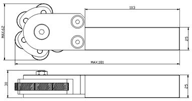 Drukkartelrolhouder M2