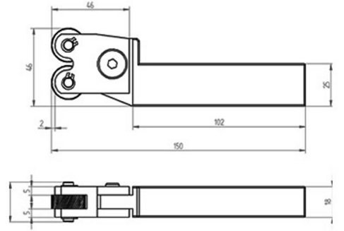Drukkartelrolhouder M7N