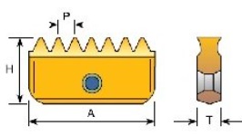 Draadfrees wisselplaat UN (60°)