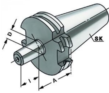 Boorstifthouder opname DIN 69871-A