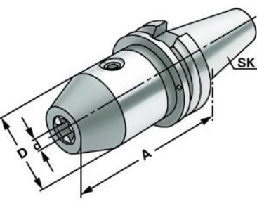 CNC Boorkop DIN 69871