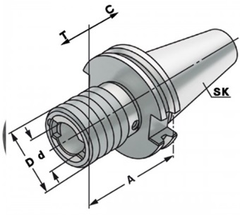Tap snelwisselhouder DIN69871