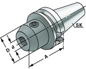 Weldonhouder MAS BT met koelkanaal langs schacht