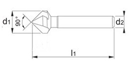 HSSCo Verzinkfrees 90° CO51